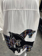 Bluse mit Pferdemotiv - Mein Shop