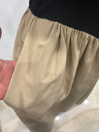 Kleid schwarz / camel - Mein Shop