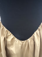 Kleid schwarz / camel - Mein Shop